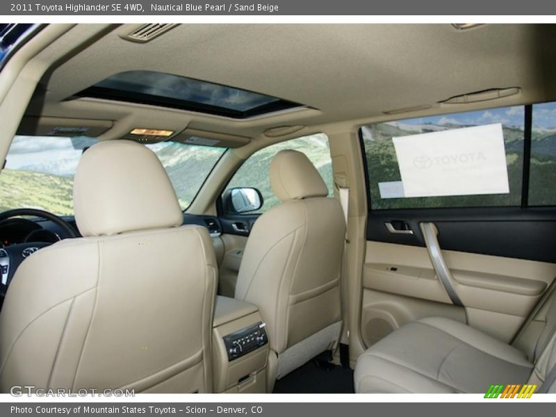 Nautical Blue Pearl / Sand Beige 2011 Toyota Highlander SE 4WD