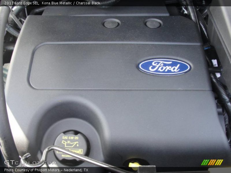 Kona Blue Metallic / Charcoal Black 2011 Ford Edge SEL