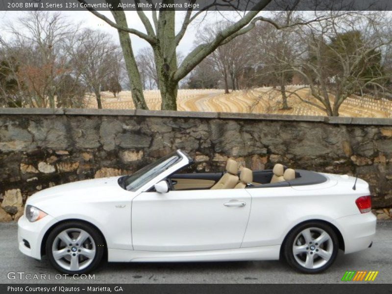 Alpine White / Savanna Beige 2008 BMW 1 Series 135i Convertible