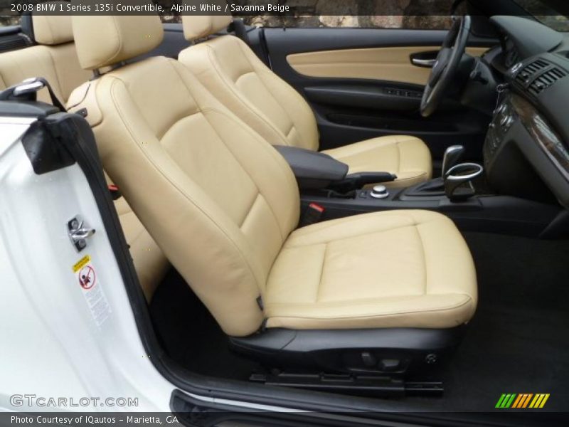 Alpine White / Savanna Beige 2008 BMW 1 Series 135i Convertible