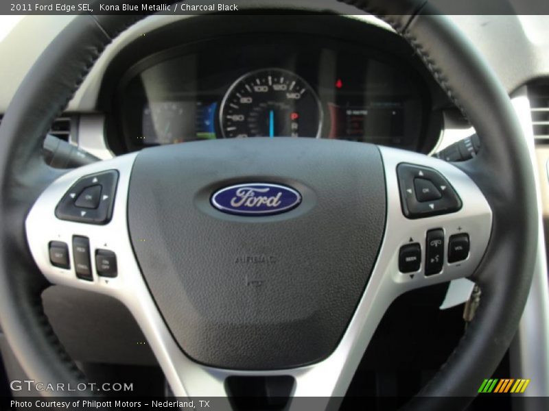 Kona Blue Metallic / Charcoal Black 2011 Ford Edge SEL