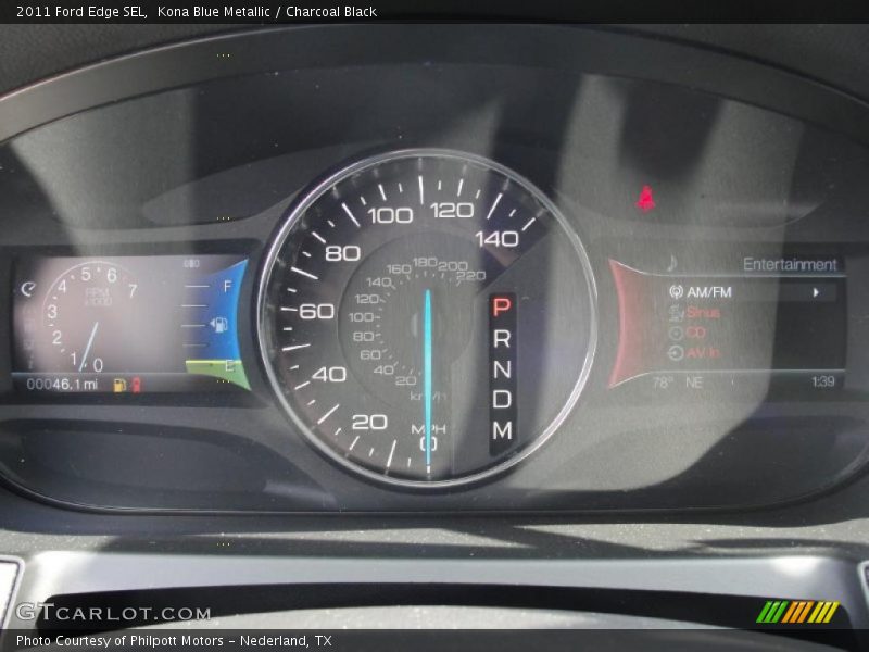 Kona Blue Metallic / Charcoal Black 2011 Ford Edge SEL
