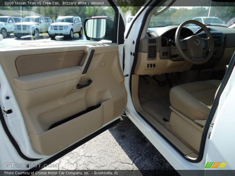 Blizzard White / Almond 2008 Nissan Titan XE Crew Cab