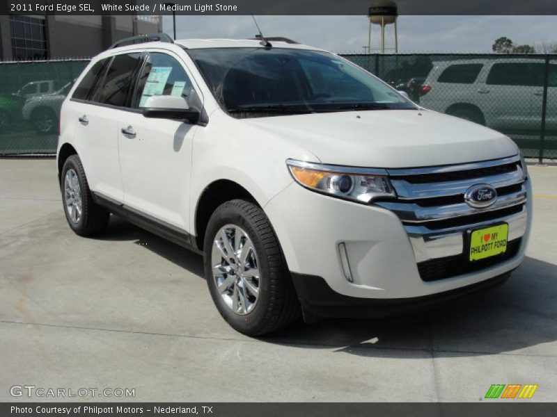 White Suede / Medium Light Stone 2011 Ford Edge SEL