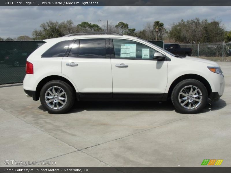 White Suede / Medium Light Stone 2011 Ford Edge SEL