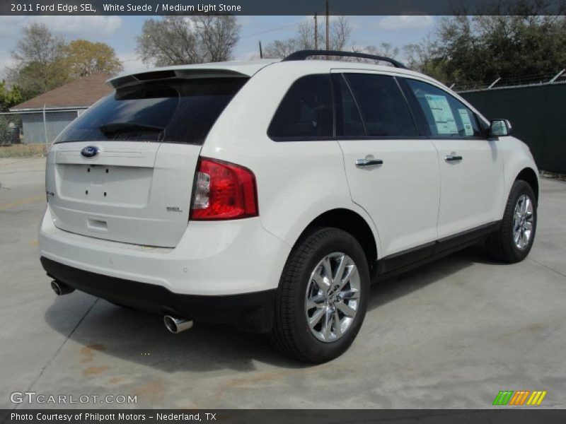 White Suede / Medium Light Stone 2011 Ford Edge SEL