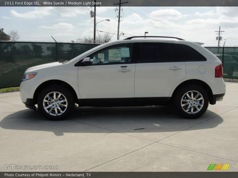 White Suede / Medium Light Stone 2011 Ford Edge SEL