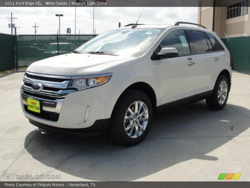 White Suede / Medium Light Stone 2011 Ford Edge SEL
