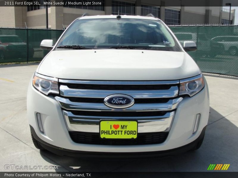 White Suede / Medium Light Stone 2011 Ford Edge SEL