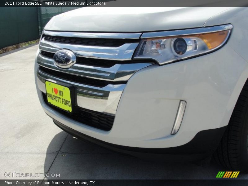 White Suede / Medium Light Stone 2011 Ford Edge SEL