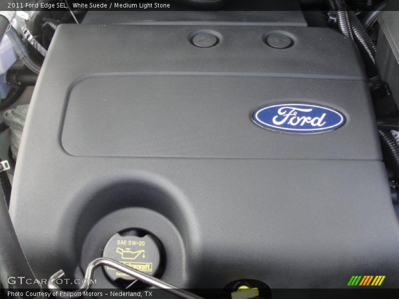 White Suede / Medium Light Stone 2011 Ford Edge SEL