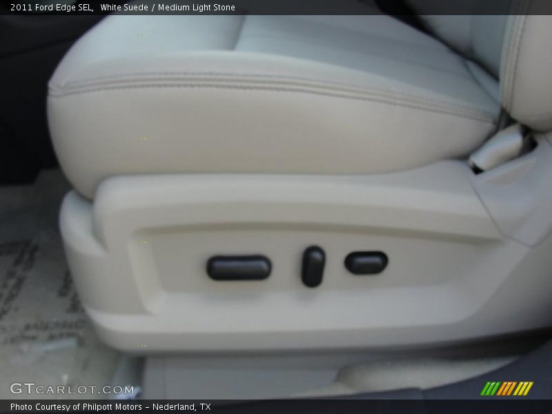 White Suede / Medium Light Stone 2011 Ford Edge SEL