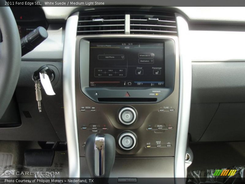 White Suede / Medium Light Stone 2011 Ford Edge SEL