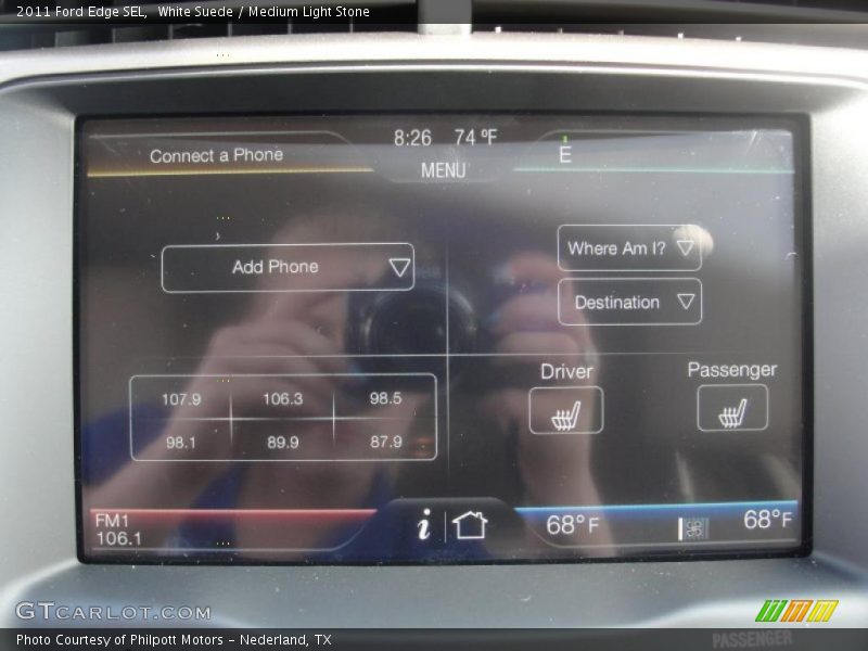 White Suede / Medium Light Stone 2011 Ford Edge SEL
