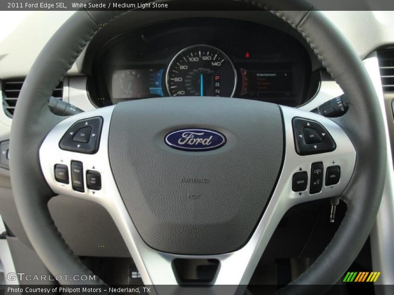 White Suede / Medium Light Stone 2011 Ford Edge SEL