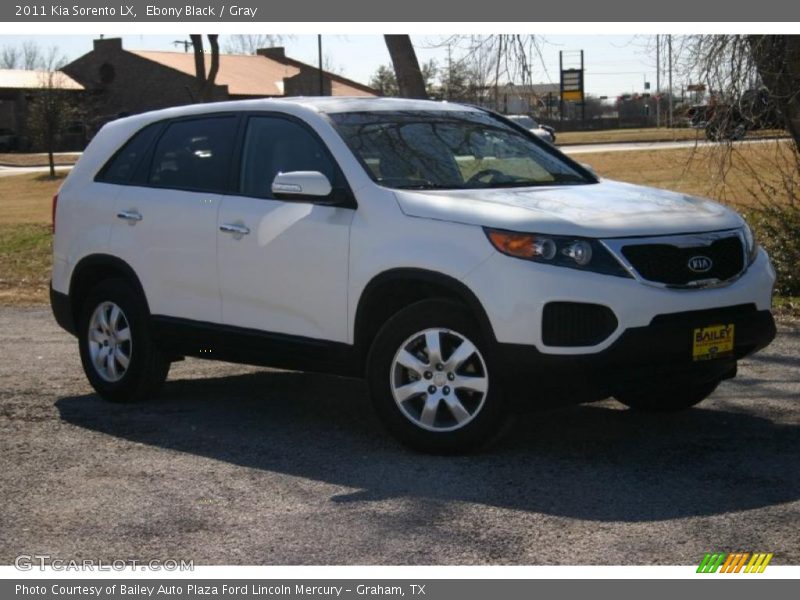 Ebony Black / Gray 2011 Kia Sorento LX