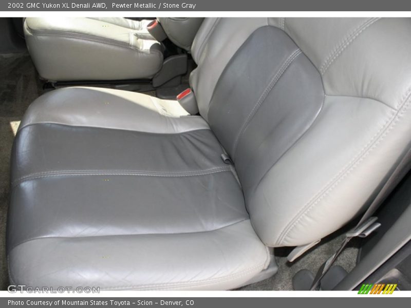 Pewter Metallic / Stone Gray 2002 GMC Yukon XL Denali AWD