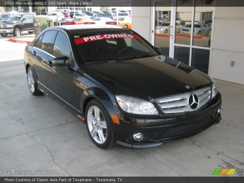 Black / Black 2010 Mercedes-Benz C 300 Sport
