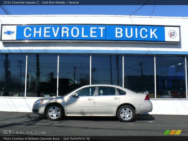 Gold Mist Metallic / Neutral 2010 Chevrolet Impala LT