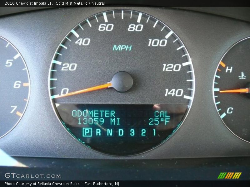 Gold Mist Metallic / Neutral 2010 Chevrolet Impala LT