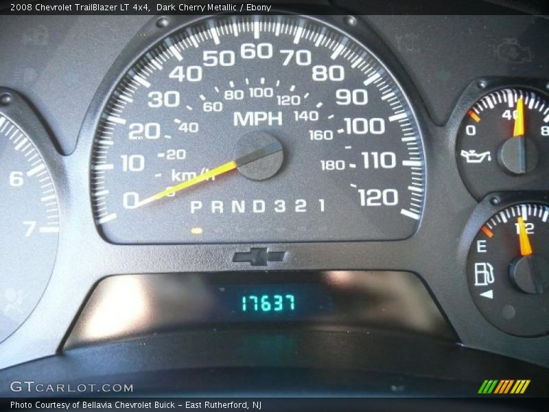 Dark Cherry Metallic / Ebony 2008 Chevrolet TrailBlazer LT 4x4