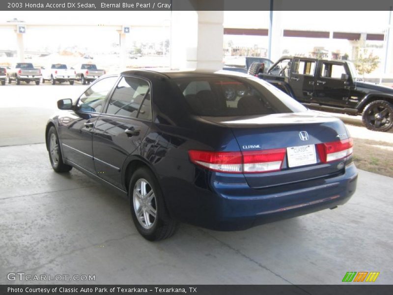 Eternal Blue Pearl / Gray 2003 Honda Accord DX Sedan