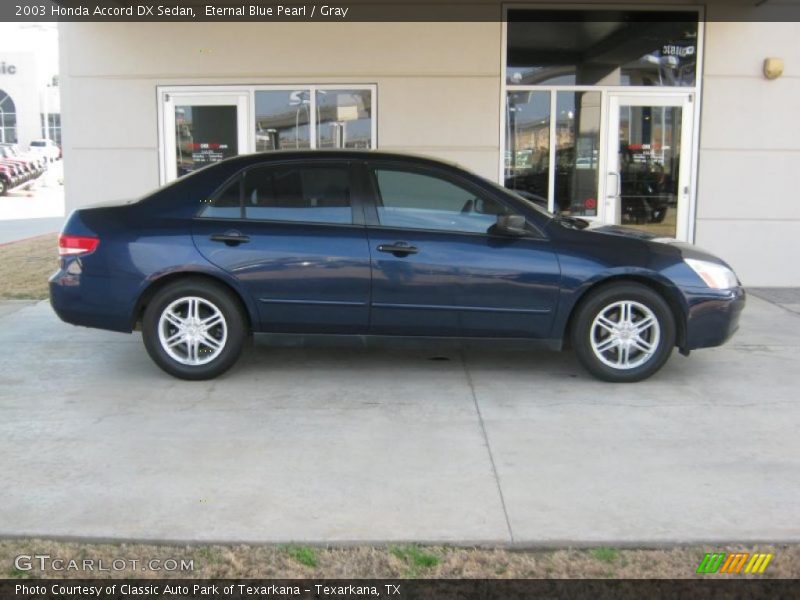 Eternal Blue Pearl / Gray 2003 Honda Accord DX Sedan