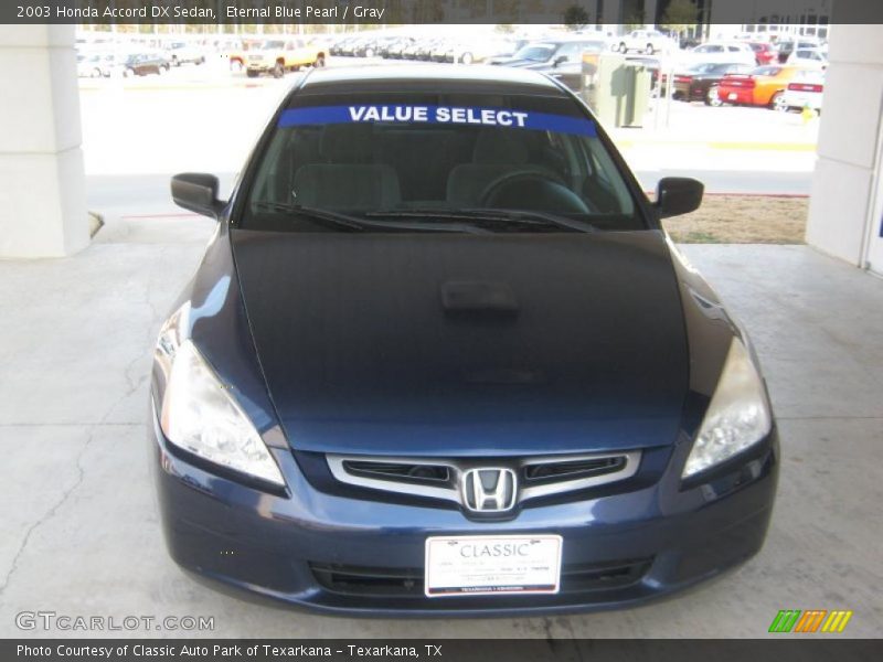 Eternal Blue Pearl / Gray 2003 Honda Accord DX Sedan