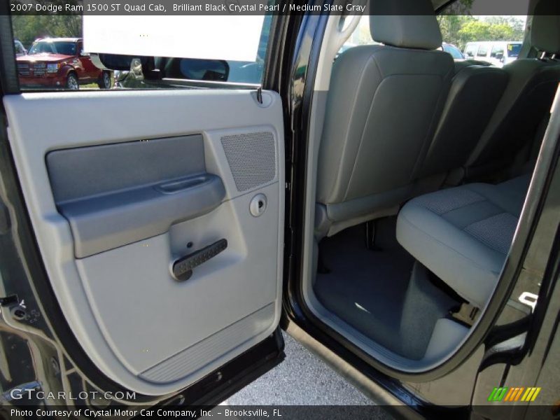 Brilliant Black Crystal Pearl / Medium Slate Gray 2007 Dodge Ram 1500 ST Quad Cab