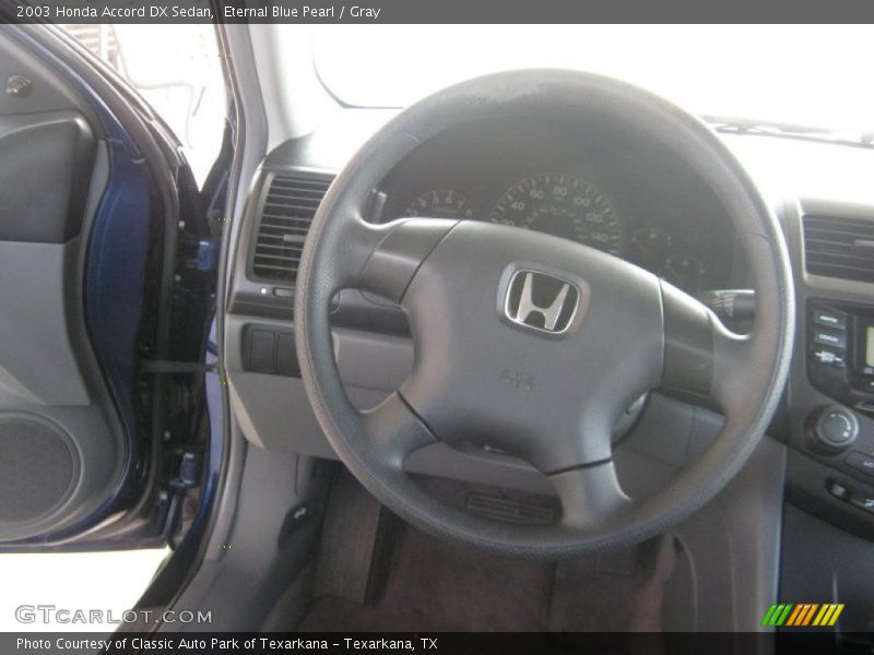 Eternal Blue Pearl / Gray 2003 Honda Accord DX Sedan