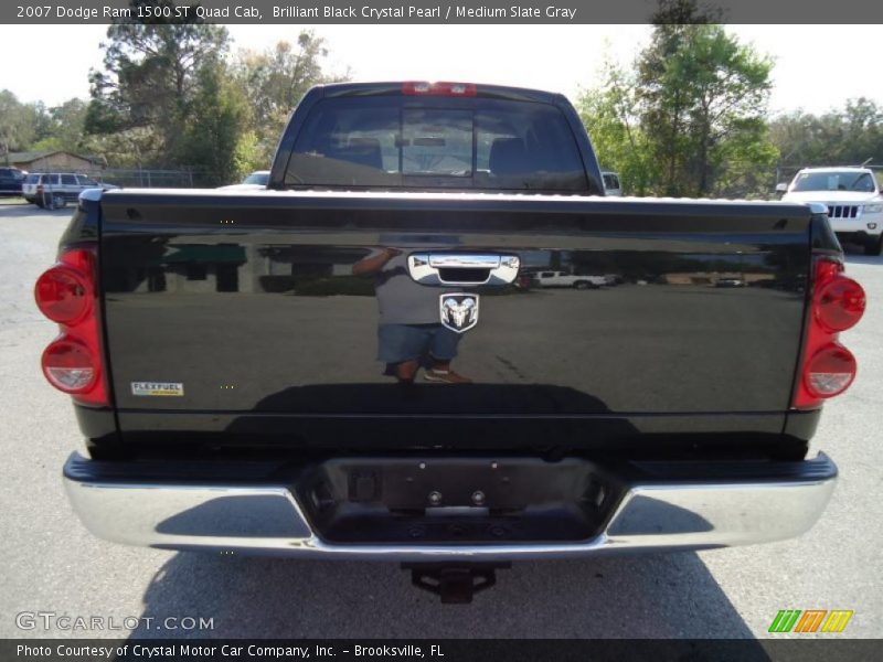 Brilliant Black Crystal Pearl / Medium Slate Gray 2007 Dodge Ram 1500 ST Quad Cab