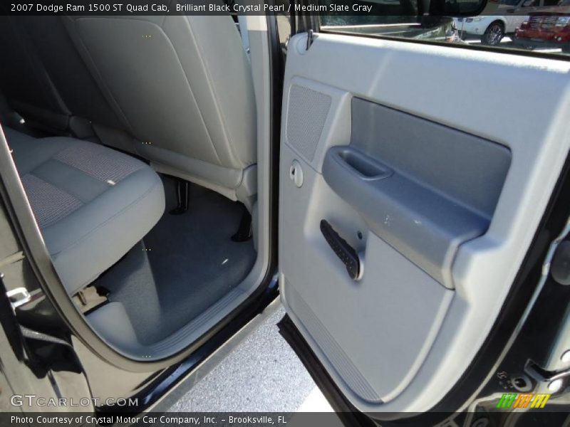 Brilliant Black Crystal Pearl / Medium Slate Gray 2007 Dodge Ram 1500 ST Quad Cab