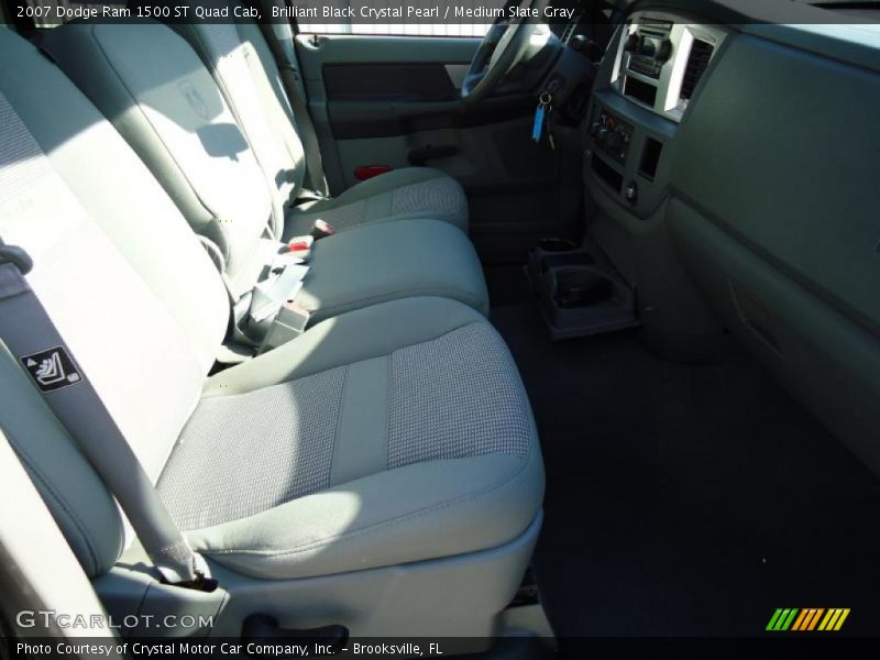 Brilliant Black Crystal Pearl / Medium Slate Gray 2007 Dodge Ram 1500 ST Quad Cab