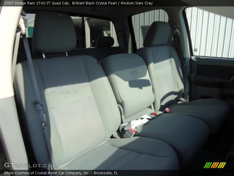 Brilliant Black Crystal Pearl / Medium Slate Gray 2007 Dodge Ram 1500 ST Quad Cab