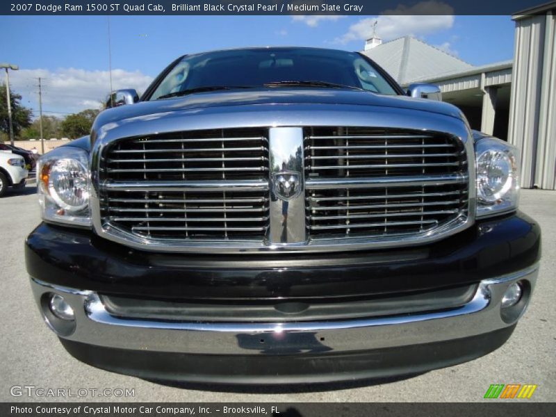 Brilliant Black Crystal Pearl / Medium Slate Gray 2007 Dodge Ram 1500 ST Quad Cab