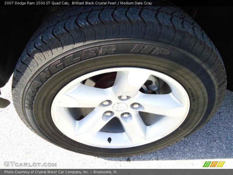 Brilliant Black Crystal Pearl / Medium Slate Gray 2007 Dodge Ram 1500 ST Quad Cab