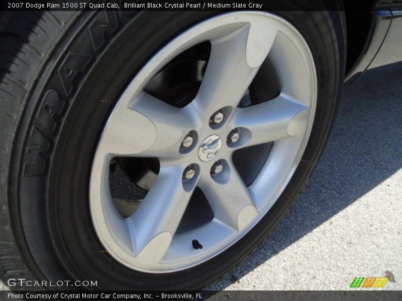 Brilliant Black Crystal Pearl / Medium Slate Gray 2007 Dodge Ram 1500 ST Quad Cab