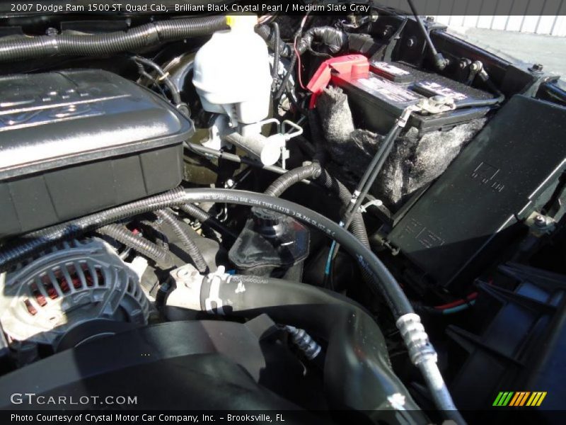 Brilliant Black Crystal Pearl / Medium Slate Gray 2007 Dodge Ram 1500 ST Quad Cab