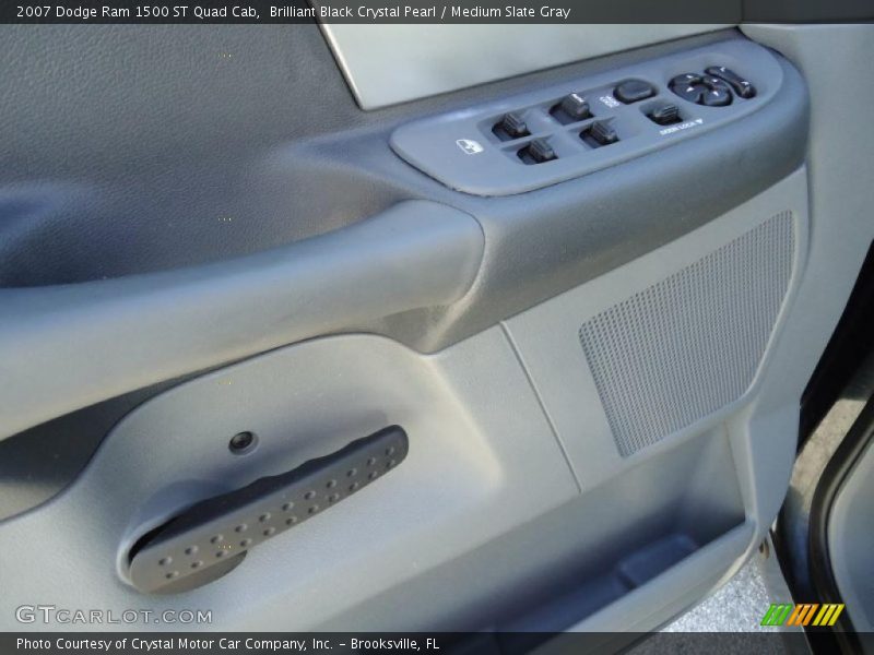 Brilliant Black Crystal Pearl / Medium Slate Gray 2007 Dodge Ram 1500 ST Quad Cab