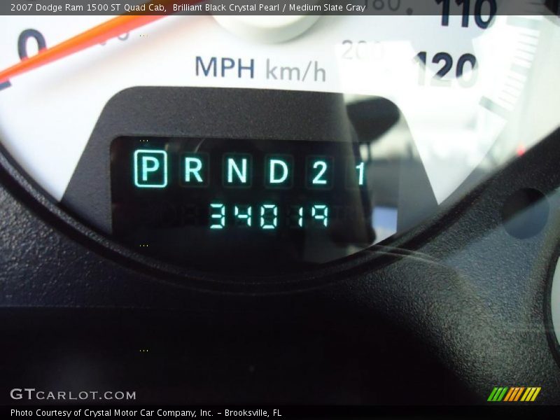 Brilliant Black Crystal Pearl / Medium Slate Gray 2007 Dodge Ram 1500 ST Quad Cab