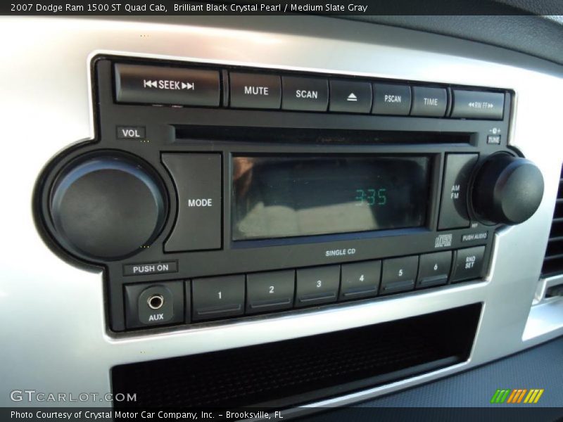 Brilliant Black Crystal Pearl / Medium Slate Gray 2007 Dodge Ram 1500 ST Quad Cab