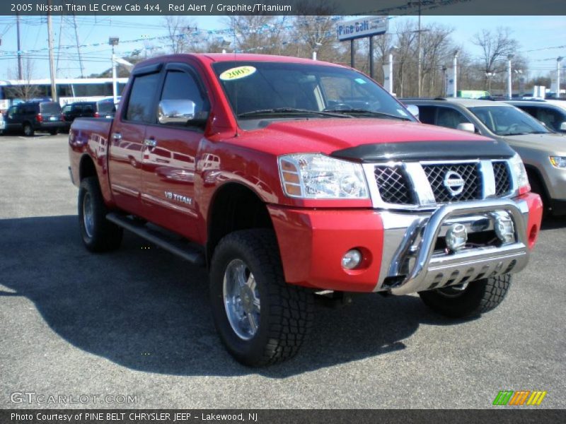 Red Alert / Graphite/Titanium 2005 Nissan Titan LE Crew Cab 4x4