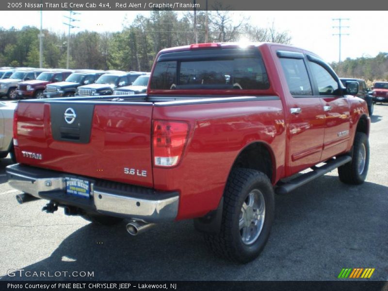 Red Alert / Graphite/Titanium 2005 Nissan Titan LE Crew Cab 4x4