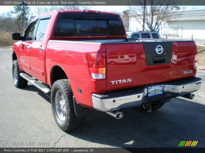 Red Alert / Graphite/Titanium 2005 Nissan Titan LE Crew Cab 4x4