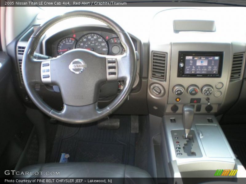 Red Alert / Graphite/Titanium 2005 Nissan Titan LE Crew Cab 4x4