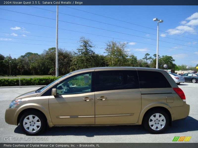 Sahara Gold Metallic / Beige 2004 Nissan Quest 3.5 S