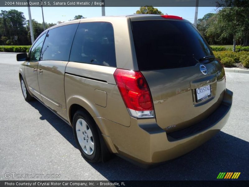 Sahara Gold Metallic / Beige 2004 Nissan Quest 3.5 S