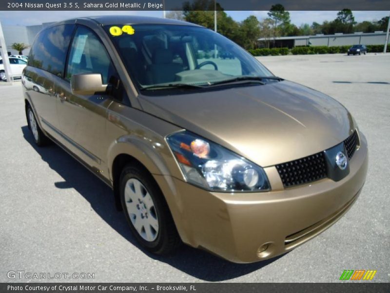 Sahara Gold Metallic / Beige 2004 Nissan Quest 3.5 S