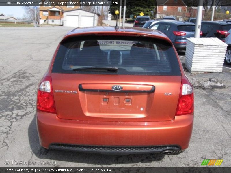 Copperhead Orange Metallic / Black 2009 Kia Spectra 5 SX Wagon
