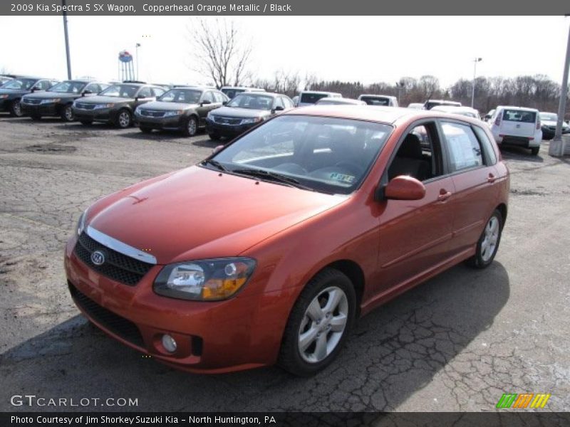 Copperhead Orange Metallic / Black 2009 Kia Spectra 5 SX Wagon